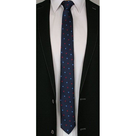 Krawat Angelo Di Monti w groszki 