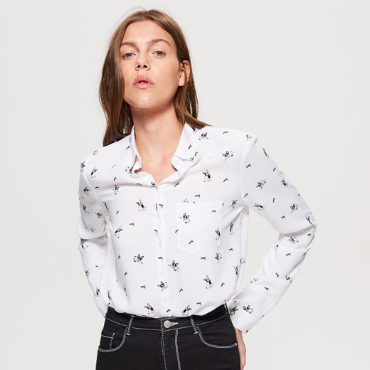 Koszula damska Cropp z długimi rękawami w abstrakcyjne wzory 
