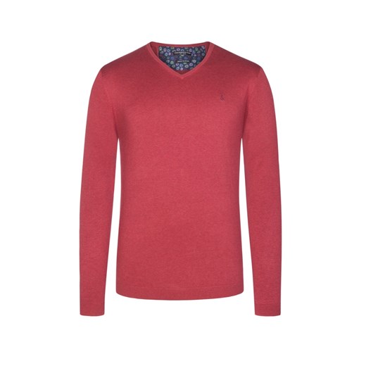 Czerwony sweter męski Colours & Sons bawełniany 