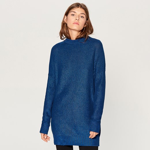 Mohito - Długi sweter z półgolfem - Granatowy