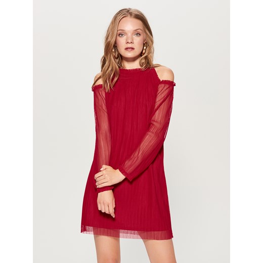Mohito - Czerwona sukienka z szyfonu - Czerwony