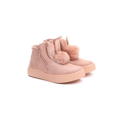 Born2be buty zimowe dziecięce różowe bez wzorów 