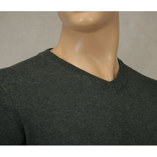Adriano Guinari sweter męski szary bawełniany casual 