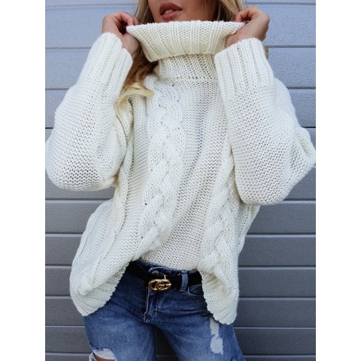 SWETER GOLF TEVA ECRU uniwersalny Butik Latika