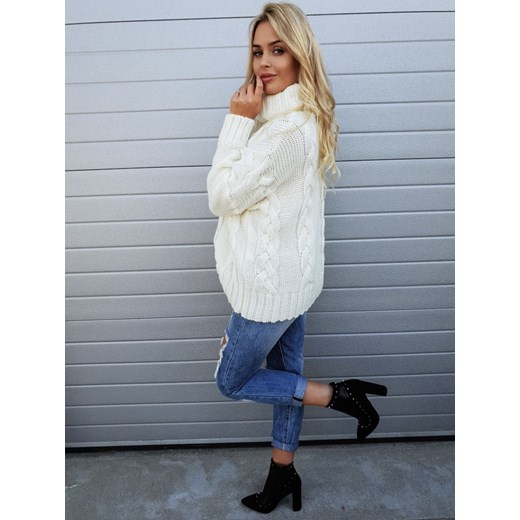 SWETER GOLF TEVA ECRU uniwersalny Butik Latika
