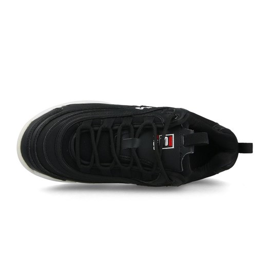 Sneakersy damskie Fila czarne bez wzorów z gumy sportowe sznurowane 