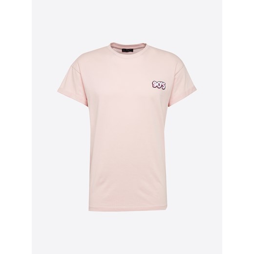 T-shirt męski New Look różowy z krótkimi rękawami 