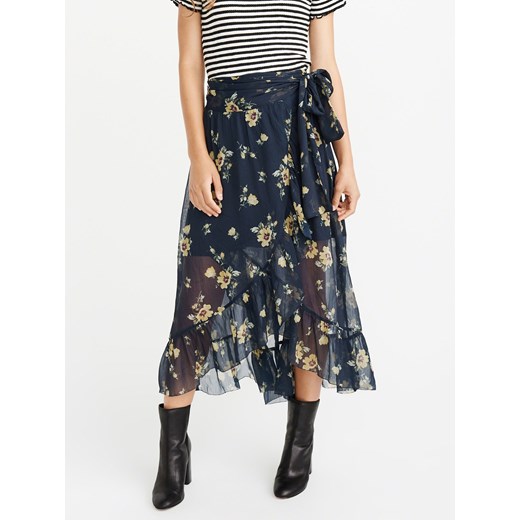 Spódnica 'CHIFFON NAVY BURG MAXI'