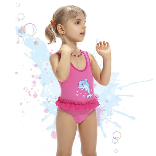 Strój kąpielowy dziewczęcy jednoczęściowy "Dolphin" cornette-underwear brazowy dziewczęce