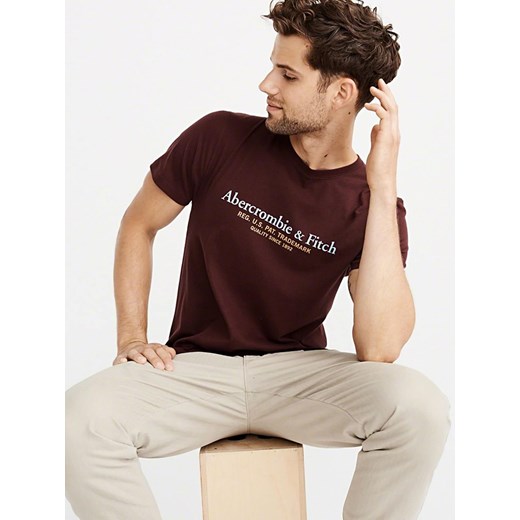 T-shirt męski Abercrombie & Fitch z krótkim rękawem 