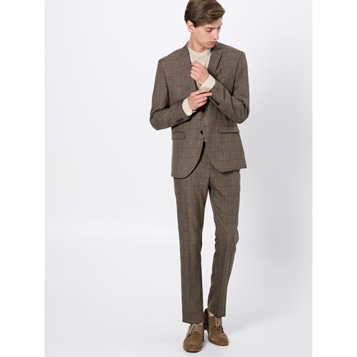 Garnitur 'SLHSLIM-MYLOLOGAN BROWN CHECK SUIT B'