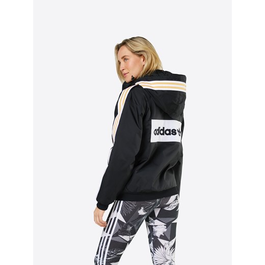 Kurtka damska granatowa Adidas Originals z kapturem casualowa długa 