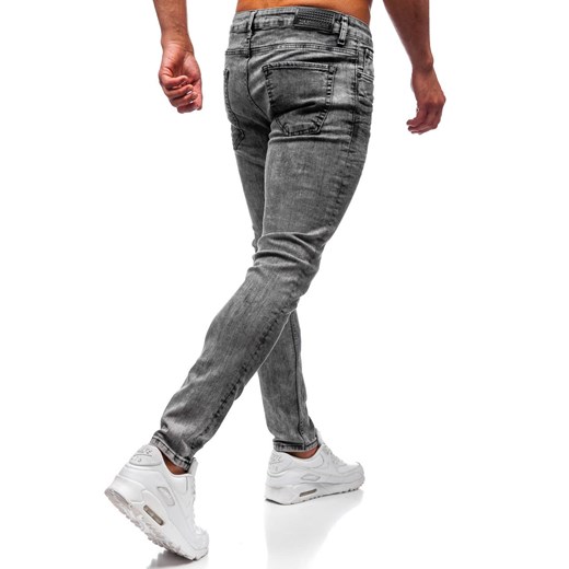Spodnie jeansowe męskie grafitowe Denley 1000  Denley 32 