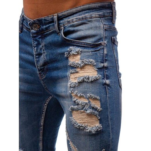 Spodnie jeansowe męskie granatowe Denley 1004 Denley  31 