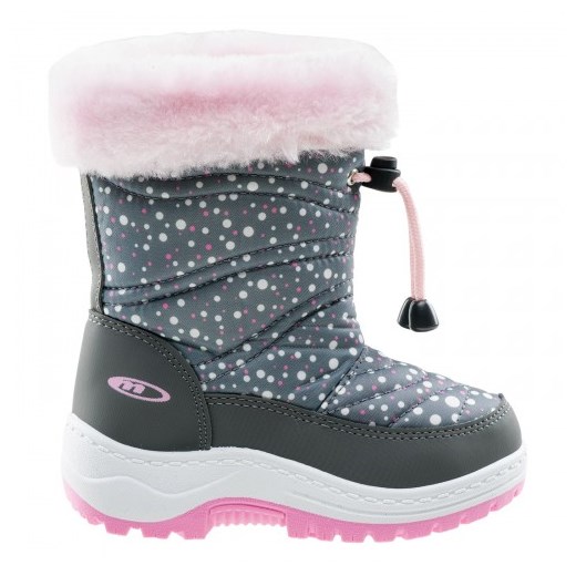 Buty zimowe dziecięce bez zapięcia w abstrakcyjnym wzorze śniegowce 