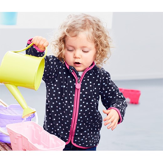 Odzież dla niemowląt granatowa Tchibo w abstrakcyjne wzory dziewczęca 