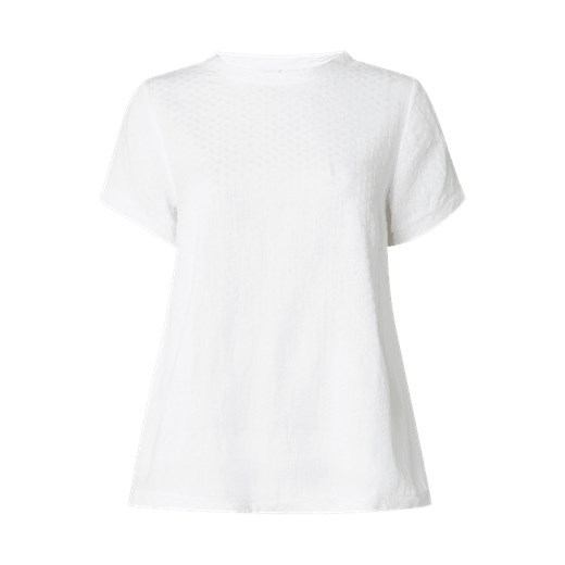 Bluzka damska Cecilie Copenhagen biała casual bawełniana z krótkim rękawem 
