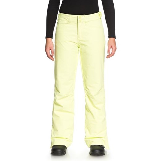 Spodnie sportowe Roxy żółte gładkie 
