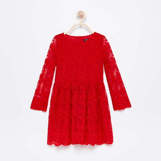 Reserved - Sukienka z koronki - Czerwony Reserved czerwony 104 