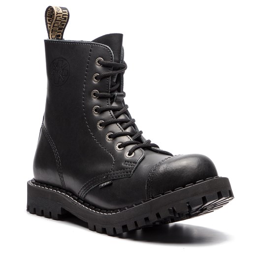 Steel buty zimowe męskie czarne z tworzywa sztucznego 
