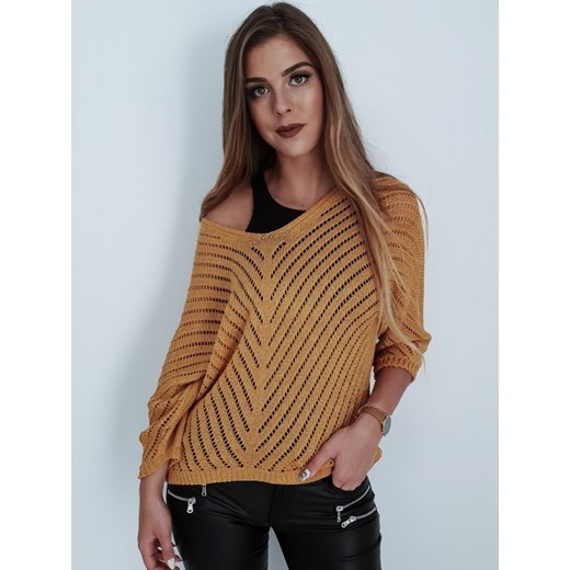 Sweter damski nylonowy bez wzorów