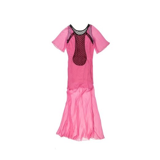 Sukienka różowa Diamond Dust z krótkimi rękawami w stylu młodzieżowym 