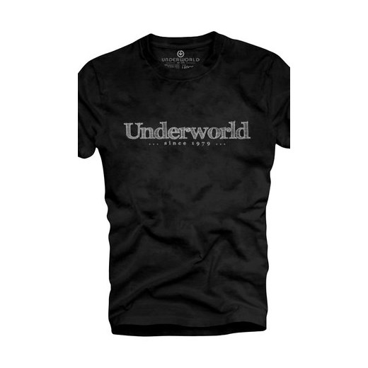 T-shirt męski Underworld czarny z krótkim rękawem 