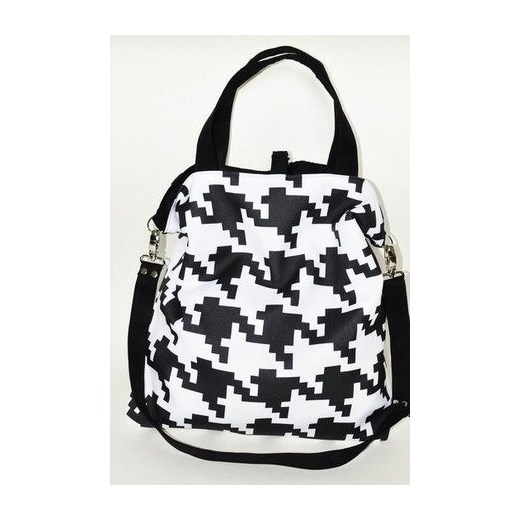 TORBA PIKSEL - PRINT PEPITKA, 2W1, DWUSTRONNA