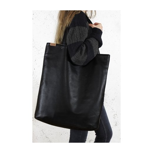 Mega Shopper bag czarna torba oversize Vegan
