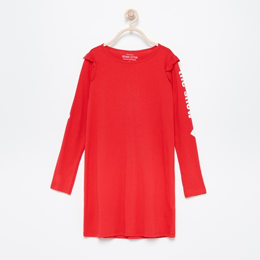 Reserved - Sukienka z bawełny organicznej - Czerwony