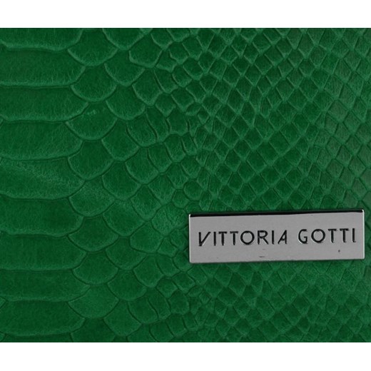 VITTORIA GOTTI Włoska Torebka Skórzana wzór Aligatora Zielona (kolory) Vittoria Gotti   PaniTorbalska
