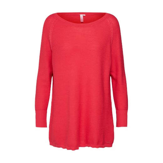 Sweter damski Q/s Designed By różowy bawełniany bez wzorów 