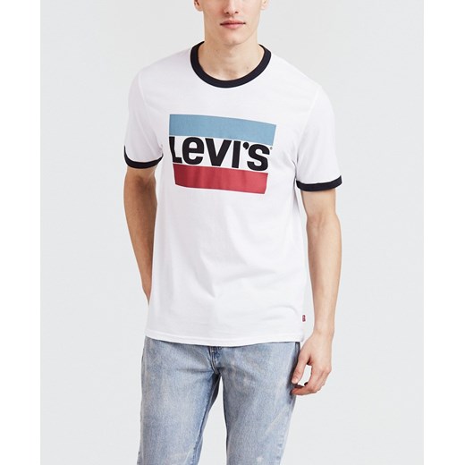 Koszulka męska Levi's® Short Sleeve Ringer 39980-0000 - BIAŁY  Levi's® XL sneakerstudio.pl