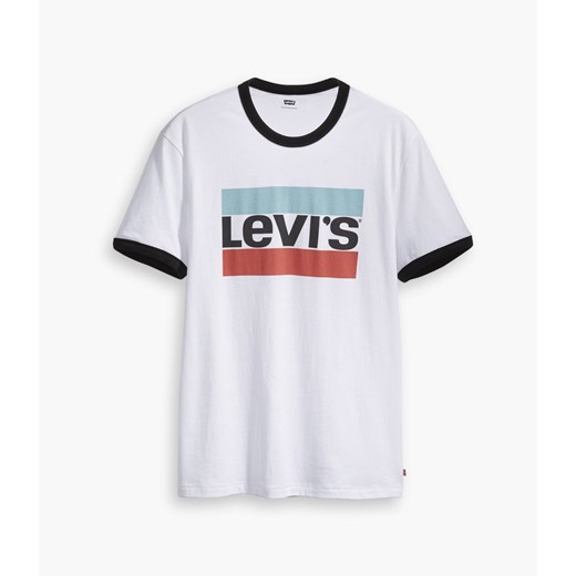 Koszulka męska Levi's® Short Sleeve Ringer 39980-0000 - BIAŁY  Levi's® M sneakerstudio.pl