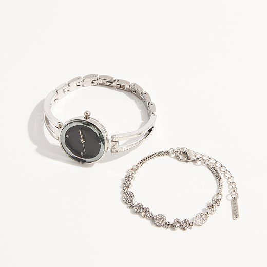 Mohito - Zestaw zegarek i bransoletka - Srebrny  Mohito One Size 