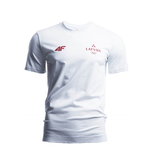 Koszulka męska Łotwa Pyeongchang 2018 TSM800 - biały