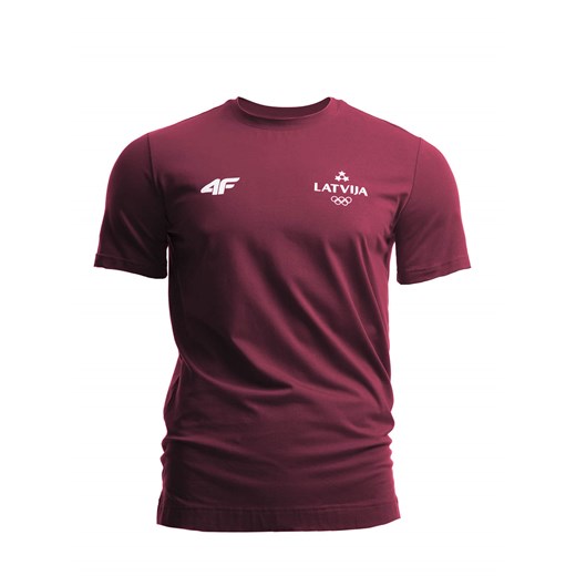 Koszulka męska Łotwa Pyeongchang 2018 TSM800 - bordowy