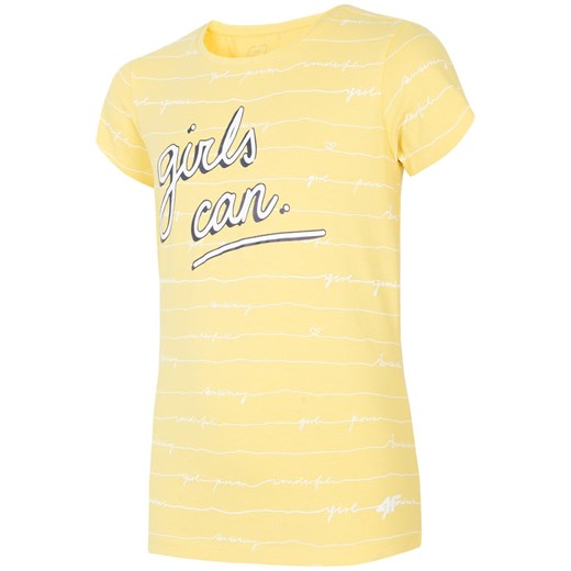 T-shirt dla dużych dzieci (dziewcząt) JTSD202A - żółty