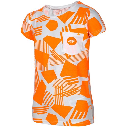 T-shirt dla dużych dzieci (dziewcząt) JTSD207A - pomarańcz neon