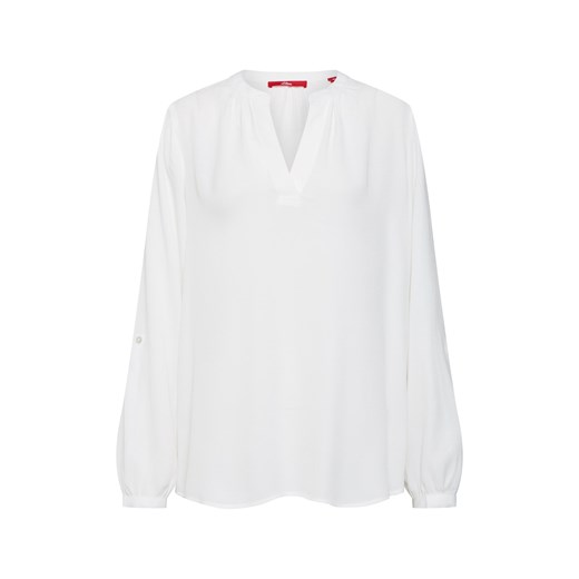 Bluzka damska S.oliver Red Label biała z długimi rękawami bez wzorów 