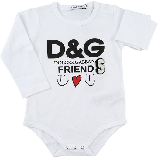 Odzież dla niemowląt Dolce & Gabbana biała bawełniana dziewczęca 
