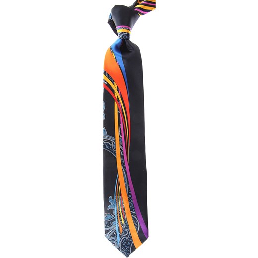 Krawat Pancaldi wielokolorowy w abstrakcyjne wzory 