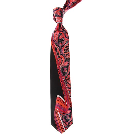 Krawat Pancaldi czerwony w abstrakcyjnym wzorze 