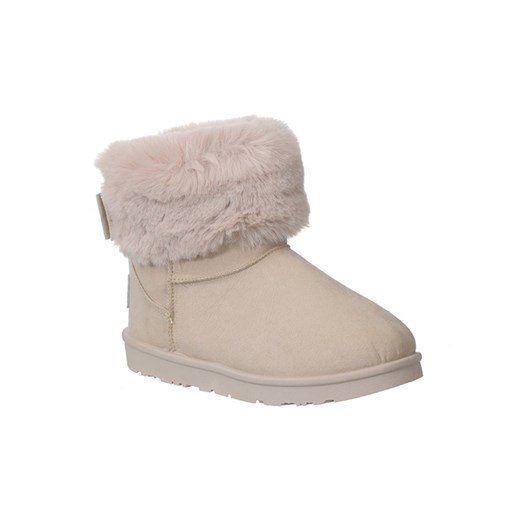Śniegowce damskie Family Shoes na płaskiej podeszwie ze skóry ekologicznej casualowe zimowe 