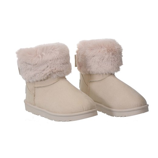 Śniegowce damskie Family Shoes gładkie ze skóry ekologicznej bez zapięcia 