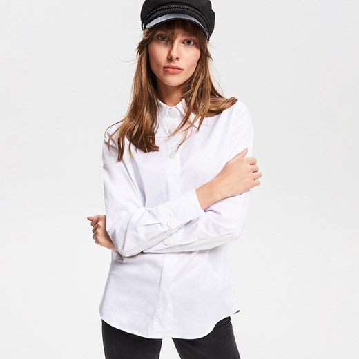 Koszula damska Reserved biała z długim rękawem 