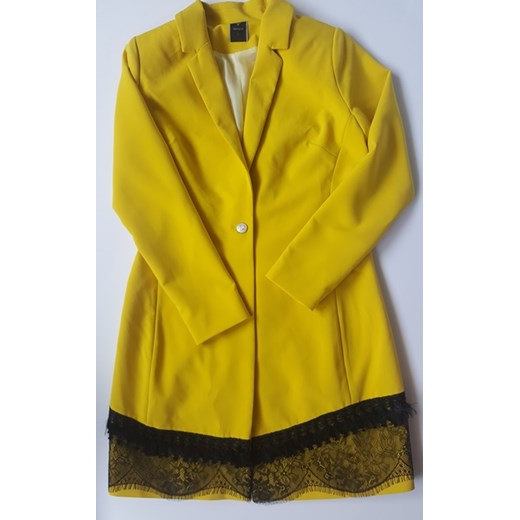 Płaszcz damski żółty Sempre poliestrowy 