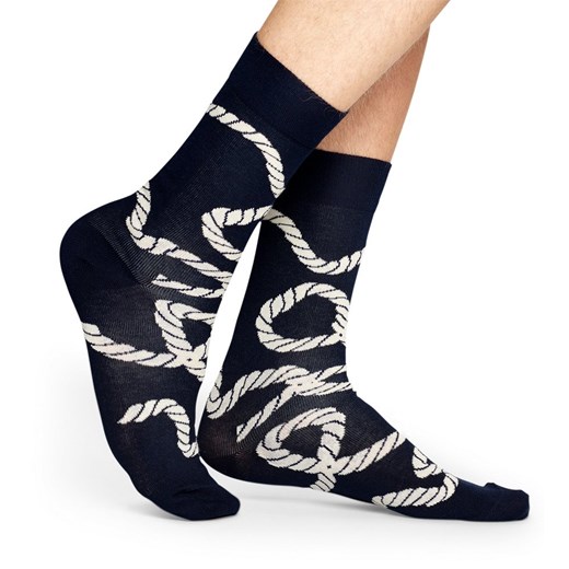 Skarpetki damskie Happy Socks granatowe w abstrakcyjne wzory 