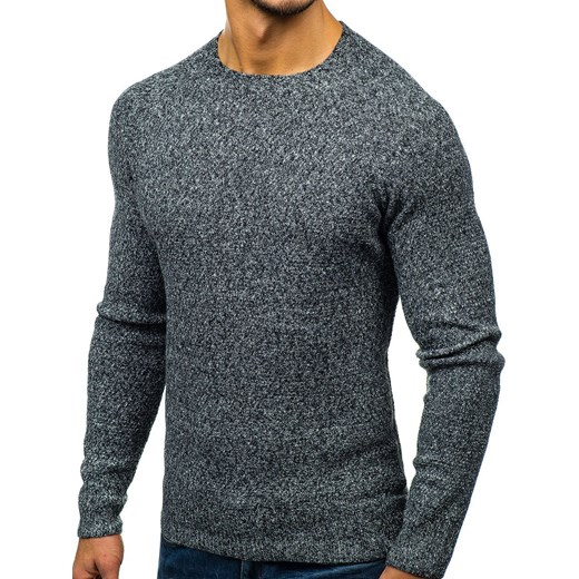 Denley sweter męski szary z poliakrylu casual 