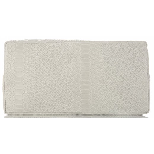 Shopper bag Vittoria Gotti szara skórzana